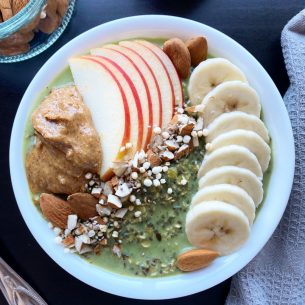 Gruau matcha-amandes